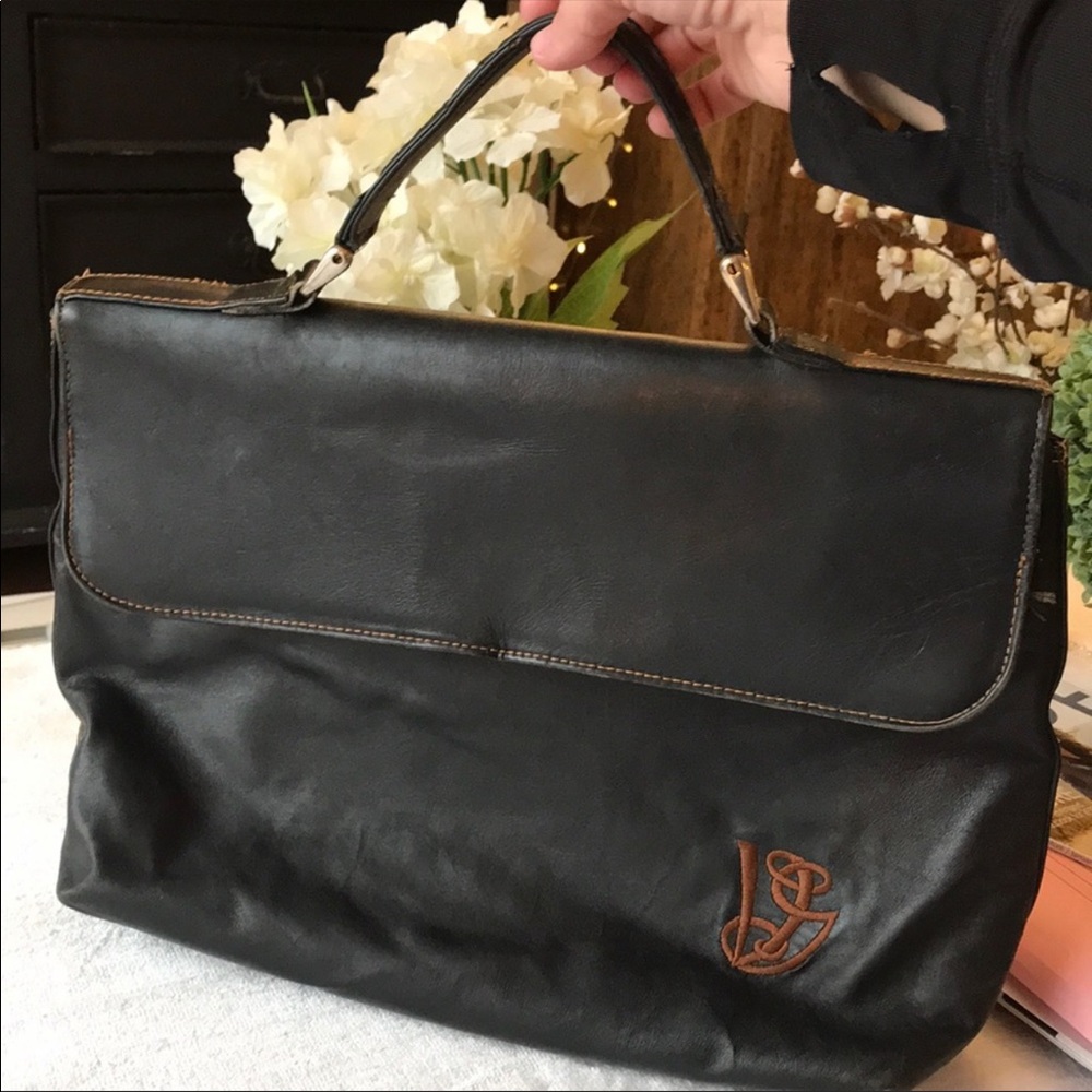 Valentino Leather Laptop Bag